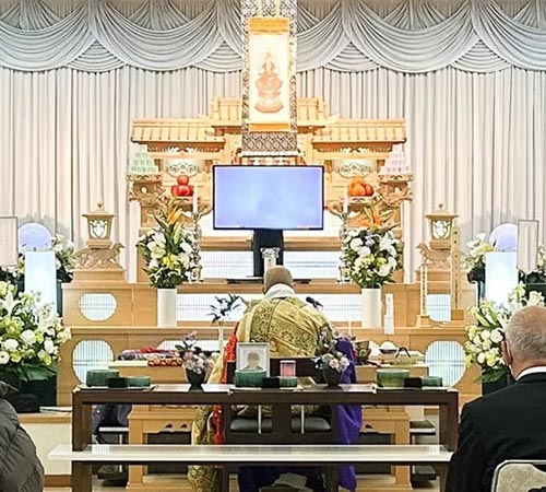若松地域センターでの家族葬の葬儀参考イメージ